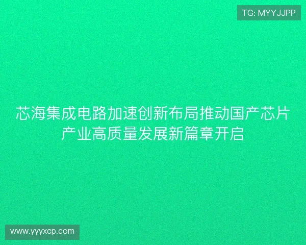 芯海集成电路加速创新布局推动国产芯片产业高质量发展新篇章开启